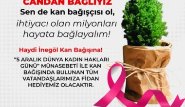 DÜNYA KADIN HAKLARI GÜNÜNE ÖZEL KAN BAĞIŞ KAMPANYASI DÜZENLENECEK