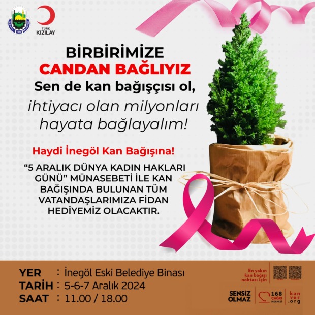 DÜNYA KADIN HAKLARI GÜNÜNE ÖZEL KAN BAĞIŞ KAMPANYASI DÜZENLENECEK