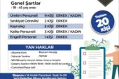 ORTAKÇI CAM 20 PERSONEL ALACAK