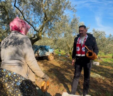 BBP’li Ateşten Zeytin Emekçilerine Ziyaret