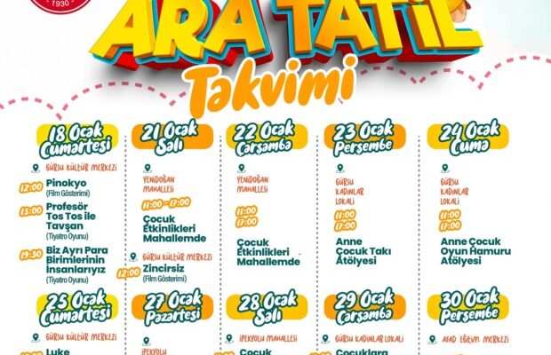 GÜRSU’DA ARA TATİL KEYFİ BAŞLIYOR