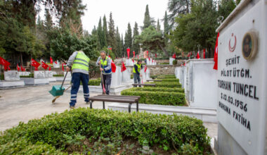 Büyükşehir’den şehitliklerde titiz çalışma