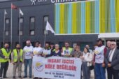 ÖDEMELERİNİ ALAMAYAN İNŞAAT İŞÇİLERİ 20 GÜNDÜR EYLEM YAPIYOR