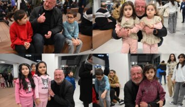 Başkan Karabatı’ya çocuklardan sevgi seli