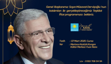 İYİ PARTİ LİDERİ DERVİŞOĞLU 7 MART’TA BURSA’DA