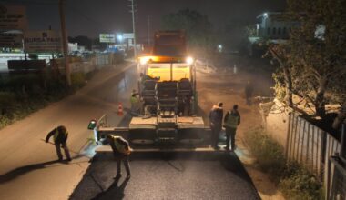 Büyükşehir’den Çalı-Kayapa yolunda gece mesaisi
