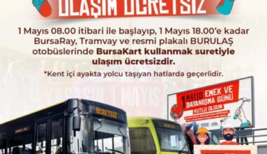 1 Mayıs’ta ulaşım ücretsiz