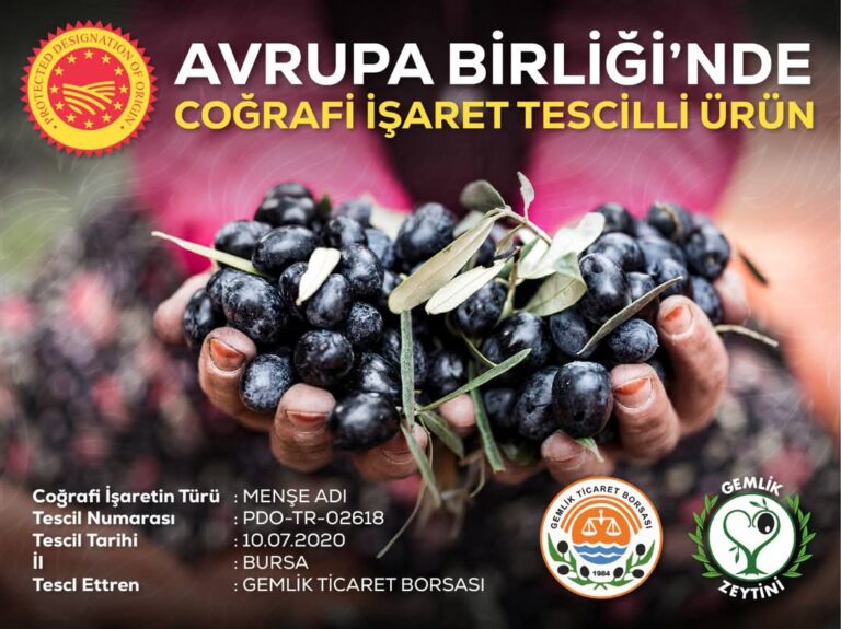Avrupa Birliği Tescilli Coğrafi İşaretli Gemlik Zeytini  Bilboardlarda Yerini aldı.