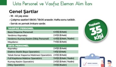 TÜRKMEN MOBİLYA 35 PERSONEL ALACAK TÜRKMEN MOBİLYA 35 PERSONEL ALACAK
