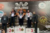 Kayseri’de yapılan Türkiye Bilek Güreşi Şampiyonasında Türkiye Şampiyonu Gemlik’ten