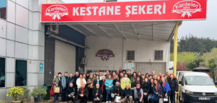 AÜTF 87’lilerden  Kardelen Kestane Şekeri üretim tesisine özel ziyaret