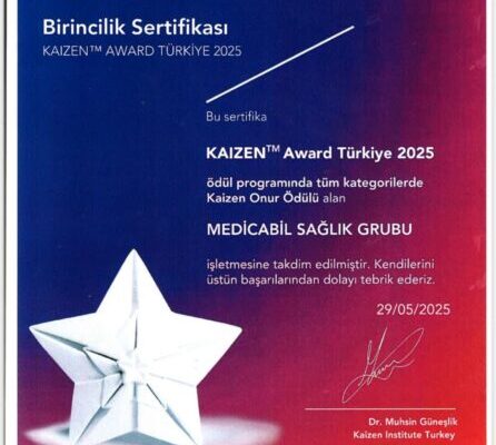 KAIZEN AWARD TÜRKİYE 2025’TE ONUR ÖDÜLÜ MEDICABIL’İN OLDU…