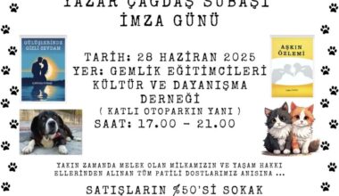 Gemlikli Yazar Çağdaş Subaşı, yeni bir imza gününe ve sosyal projeye hazırlanıyor. 
