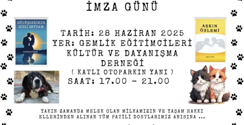 Gemlikli Yazar Çağdaş Subaşı, yeni bir imza gününe ve sosyal projeye hazırlanıyor. 