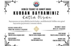 Gemlik Ticaret ve Sanayi Odası Kurban Bayramınızı Kutlar