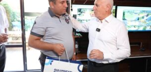 Kahraman güvenlik görevlisine Başkan Bozbey’den tebrik