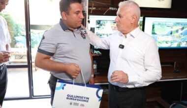 Kahraman güvenlik görevlisine Başkan Bozbey’den tebrik