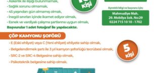 İNEGÖL BELEDİYESİ 15 PERSONEL ALACAK