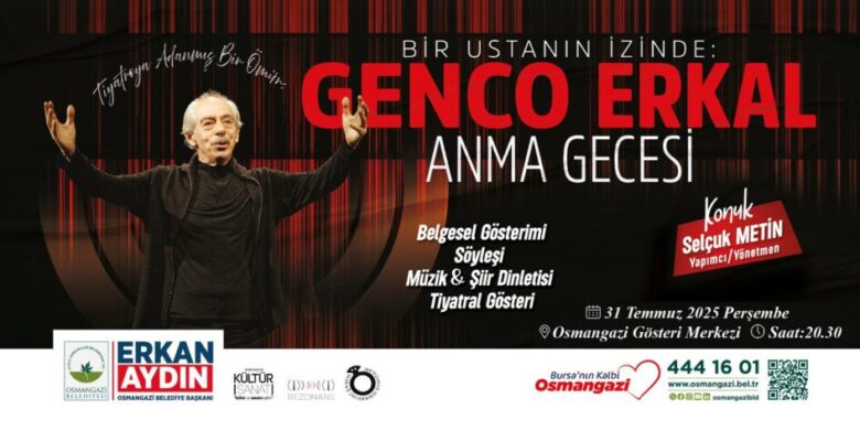 Usta sanatçı Genco Erkal Osmangazi’de anılacak