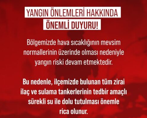 Gemlik Belediyesi’nden Yangın Riskine Karşı Uyarı 