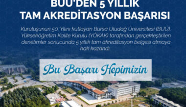 BUÜ’den 5 yıllık tam akreditasyon başarısı