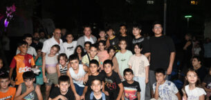 Başkan Aydın, Güneştepe’de çocuklarla açık hava sinemasında buluştu