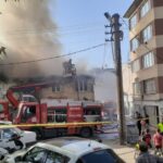 HAŞİM İŞCAN CADDESİNDE KORKUTAN YANGIN