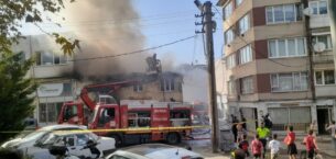 HAŞİM İŞCAN CADDESİNDE KORKUTAN YANGIN