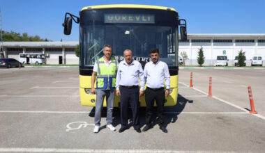 ADIYAMAN BELEDİYESİ’NE HİBE EDİLEN OTOBÜS YOLA ÇIKTI
