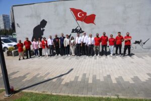 ZAFER RUHU, ŞEHİTLİK ABİDESİ DUVARLARINA YANSITILDI