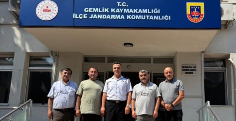 Gemlik Gazeteciler Cemiyeti’nden Jandarma Komutanı Taş’a Ziyaret