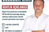 CHP Gemlik İlçe Başkanlığı için Genç Aday Suat Ülgen Sahaya İndi