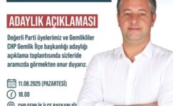 CHP Gemlik İlçe Başkanlığı için Genç Aday Suat Ülgen Sahaya İndi