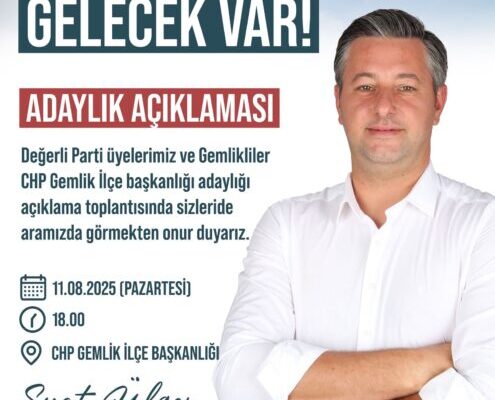 CHP Gemlik İlçe Başkanlığı için Genç Aday Suat Ülgen Sahaya İndi