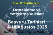 DESTEKLEME VE YETİŞTİRME KURSLARI (DYK) BAŞLIYOR