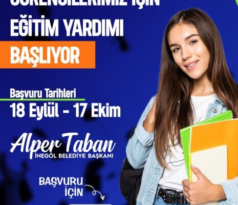 İNEGÖL BELEDİYESİ’NİN ÜNİVERSİTE ÖĞRENCİLERİNE EĞİTİM YARDIMI BAŞVURULARI BAŞLADI