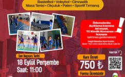 İNEGÖL BELEDİYESİ KIŞ SPOR OKULLARINDA KAYITLAR DEVAM EDİYOR