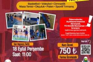 İNEGÖL BELEDİYESİ KIŞ SPOR OKULLARINDA KAYITLAR DEVAM EDİYOR