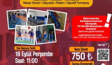 İNEGÖL BELEDİYESİ KIŞ SPOR OKULLARINDA KAYITLAR DEVAM EDİYOR