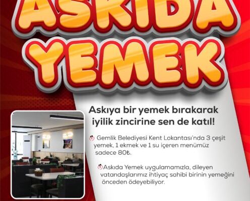 Gemlik Kent Lokantası’nda Askıda Yemek!