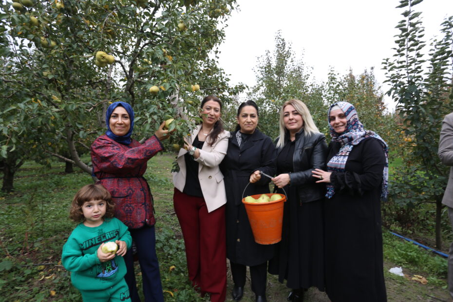 TOPUKLU İŞ KADINLARI İLE ŞALVARLI KÖYLÜ KADINLARI AYNI TARLADA BULUŞTU