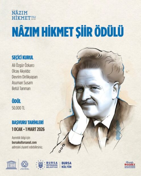 ‘NÂZIM HİKMET ŞİİR ÖDÜLÜ’ BAŞVURULARI BAŞLADI