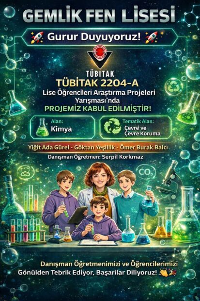 Gemlik Fen Lisesi TÜBİTAK 2204’te Bölge Finalinde