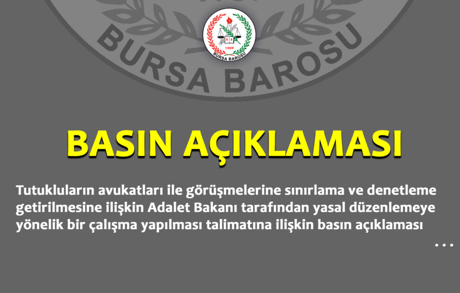 Bursa Barosundan Açıklama