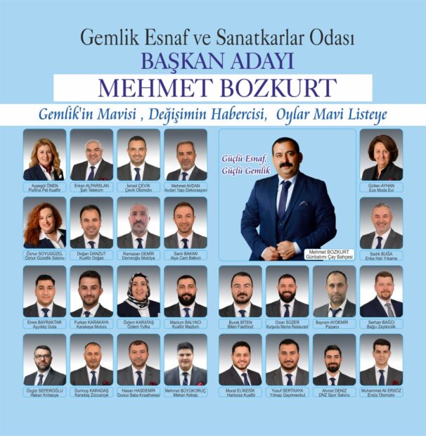 MEHMET BOZKURT LİSTESİNİ AÇIKLADI