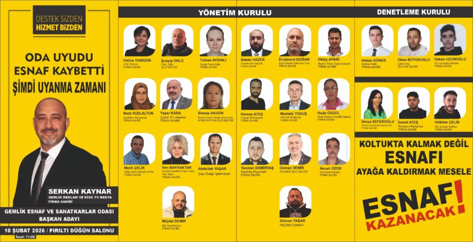 “Koltuk Değil, Hizmet Dönemi” Mesajıyla Serkan Kaynar’ın Listesi Açıklandı