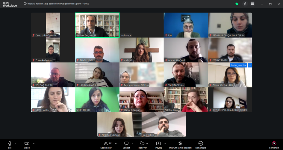 UMSMİB “TARLADAN ÇATALA SÜRDÜRÜLEBİLİR İHRACAT” UR-GE PROJESİ EĞİTİMİ