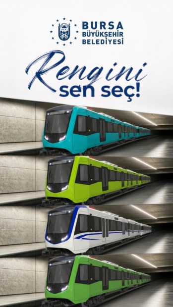 BÜYÜKŞEHİR, YENİ RAYLI SİSTEM ARAÇLARININ RENK SEÇİMİNİ VATANDAŞLARA BIRAKTI