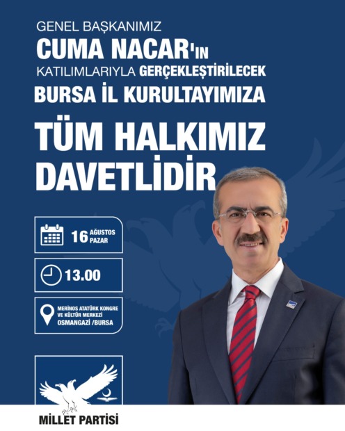 Millet Partisi Bursa Kurultaya Gidiyor